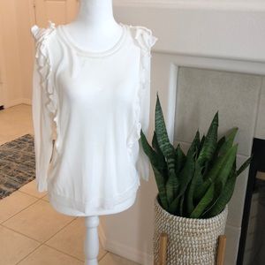 SOLD Long sleeve Rebecca Taylor ruffle sweater